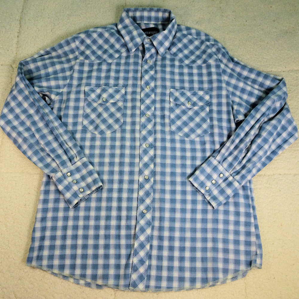 Wrangler Western Pearl Snap L/S Shirt Large